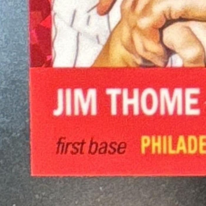 2022 Topps Chrome Platinum Anniversary Jim Thome Red Atomic /100 #201 Phillies