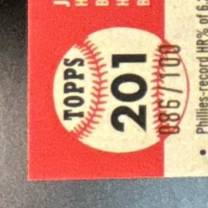 2022 Topps Chrome Platinum Anniversary Jim Thome Red Atomic /100 #201 Phillies