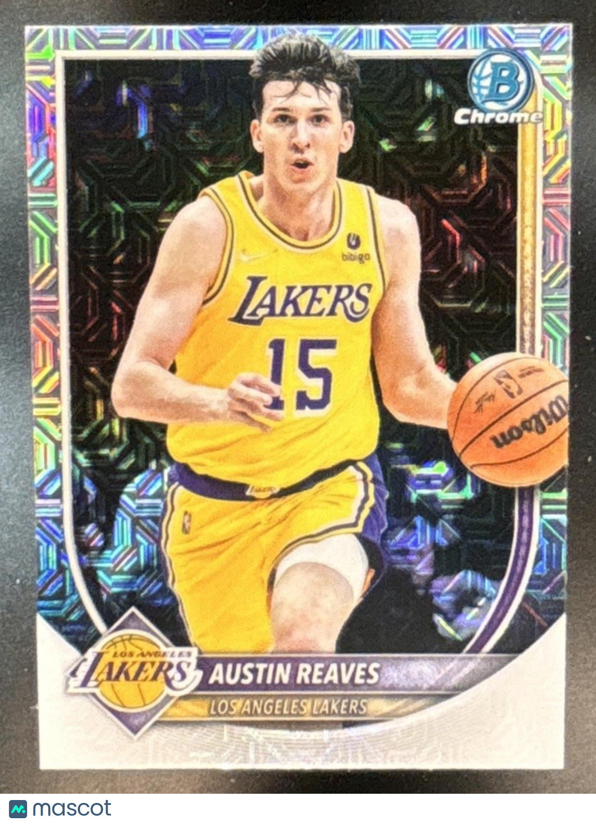 2025-26 Bowman Austin Reaves Chrome Mojo Refractor #BCV-193 Los Angeles Lakers