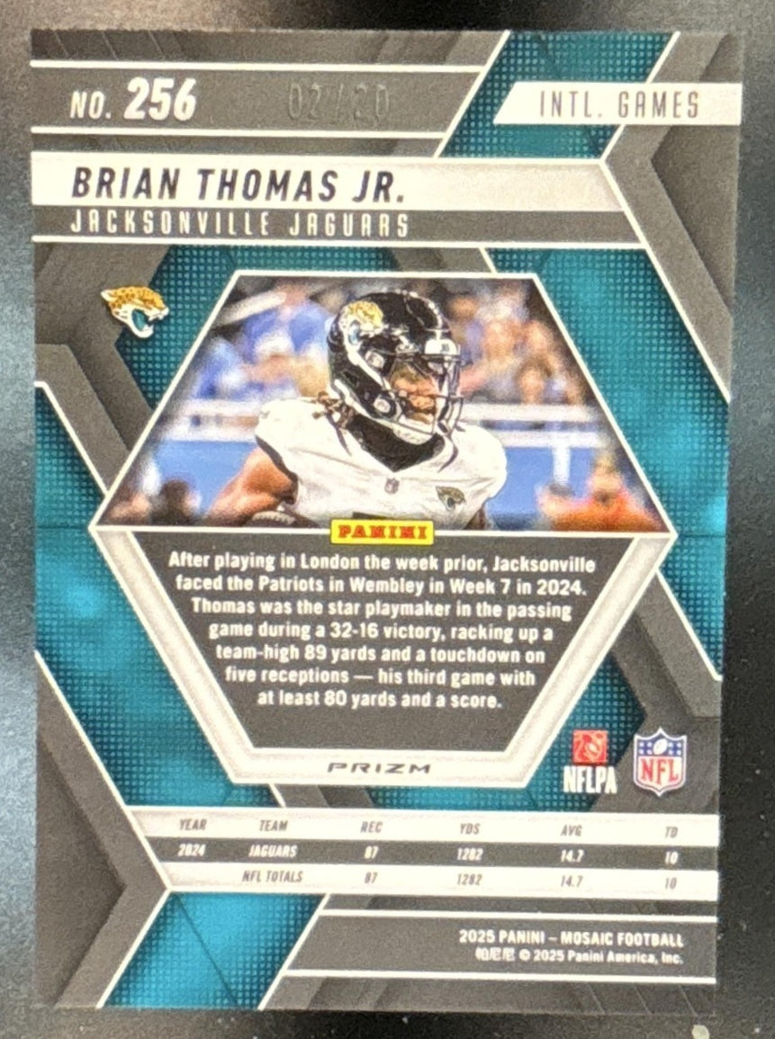 2025 Mosaic Brian Thomas Jr. International Games No Huddle Pink /20 #256
