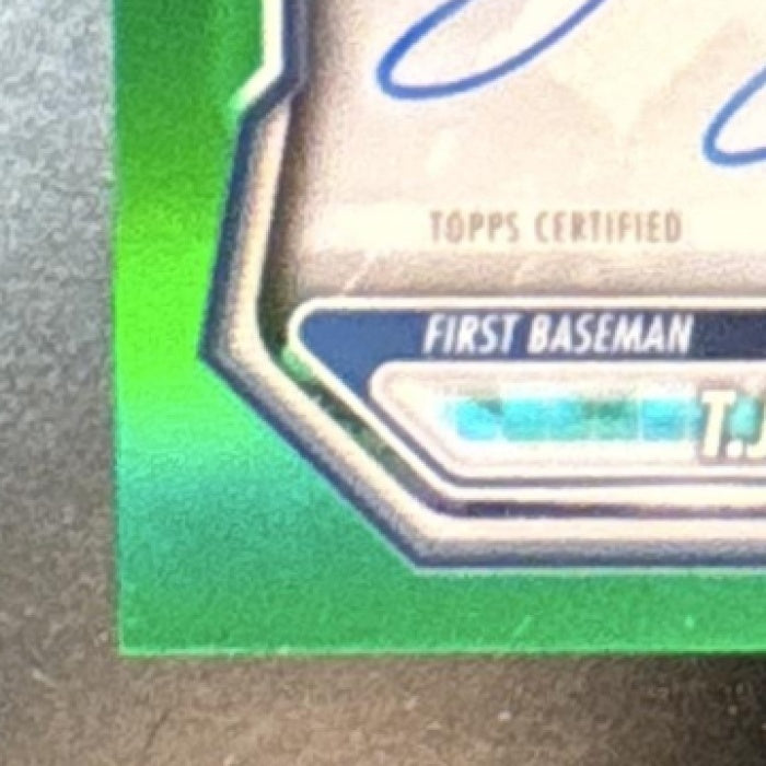 2026 Bowman T.J. Rumfield Chrome Auto Green Refractor /99 1st Prospect Yankees