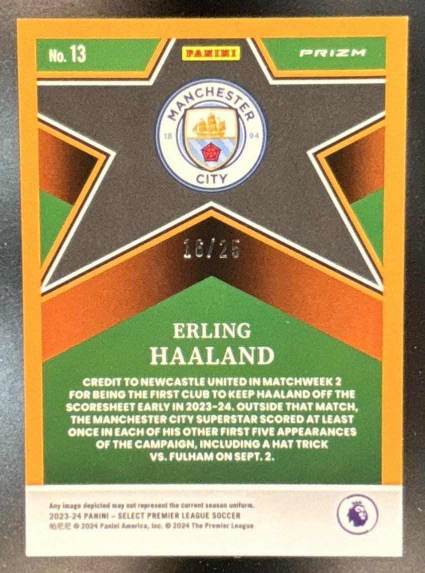 2023-24 Select Premier League Erling Haaland Stars Pink /25 #13 Manchester City