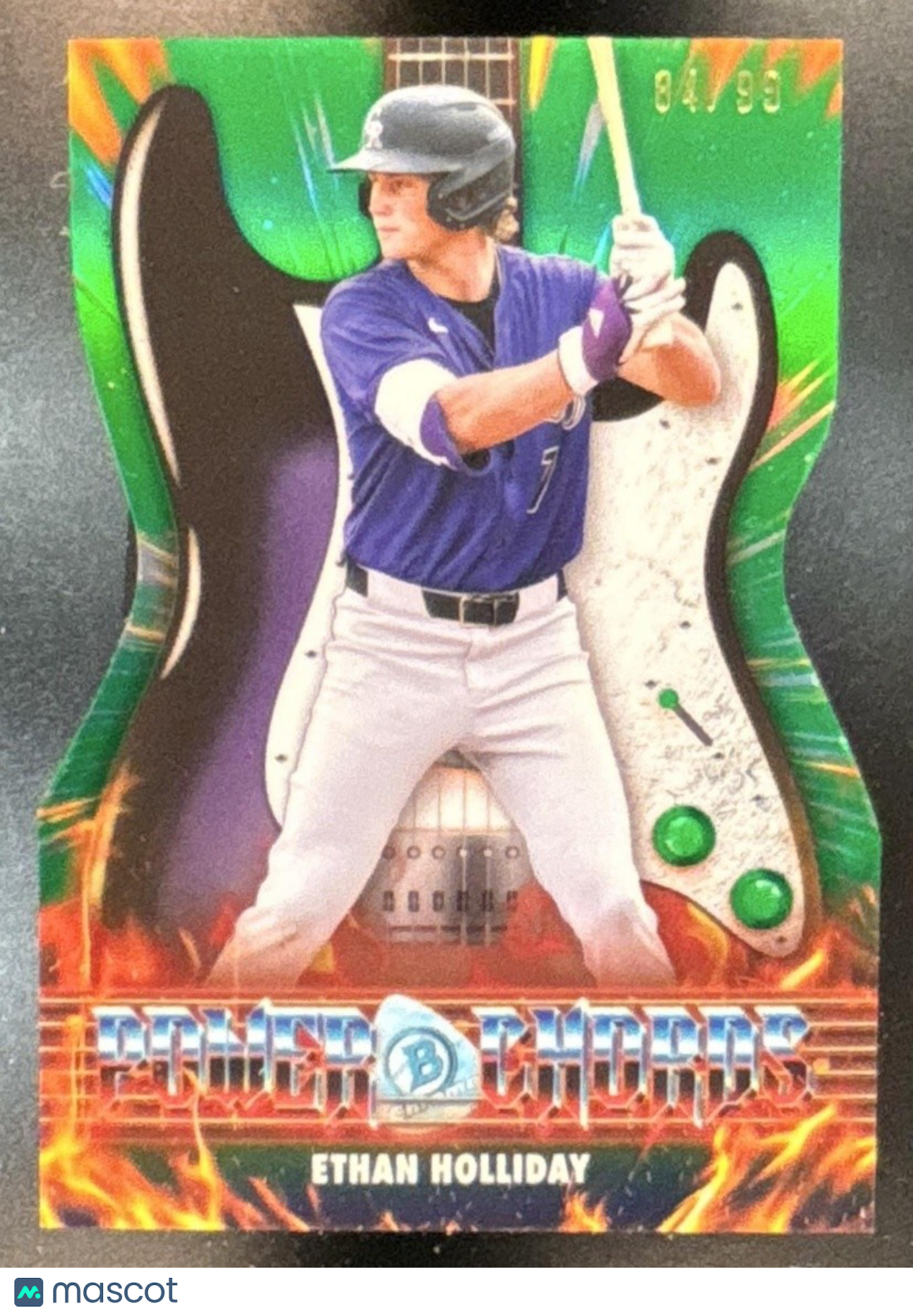 2026 Bowman Ethan Holliday Power Chords Chrome Green /99 #PC-20 Colorado Rockies