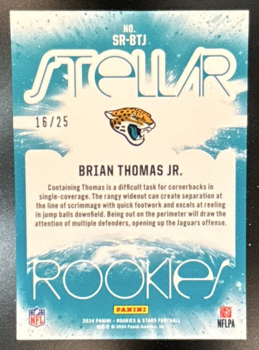 2024 Panini Rookies & Stars Brian Thomas Jr. Stellar Orange /25 RC Jaguars