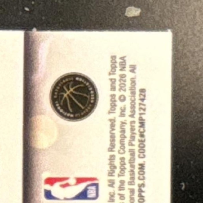 2025-26 Topps Cosmic Chrome Dylan Harper #186 RC San Antonio Spurs