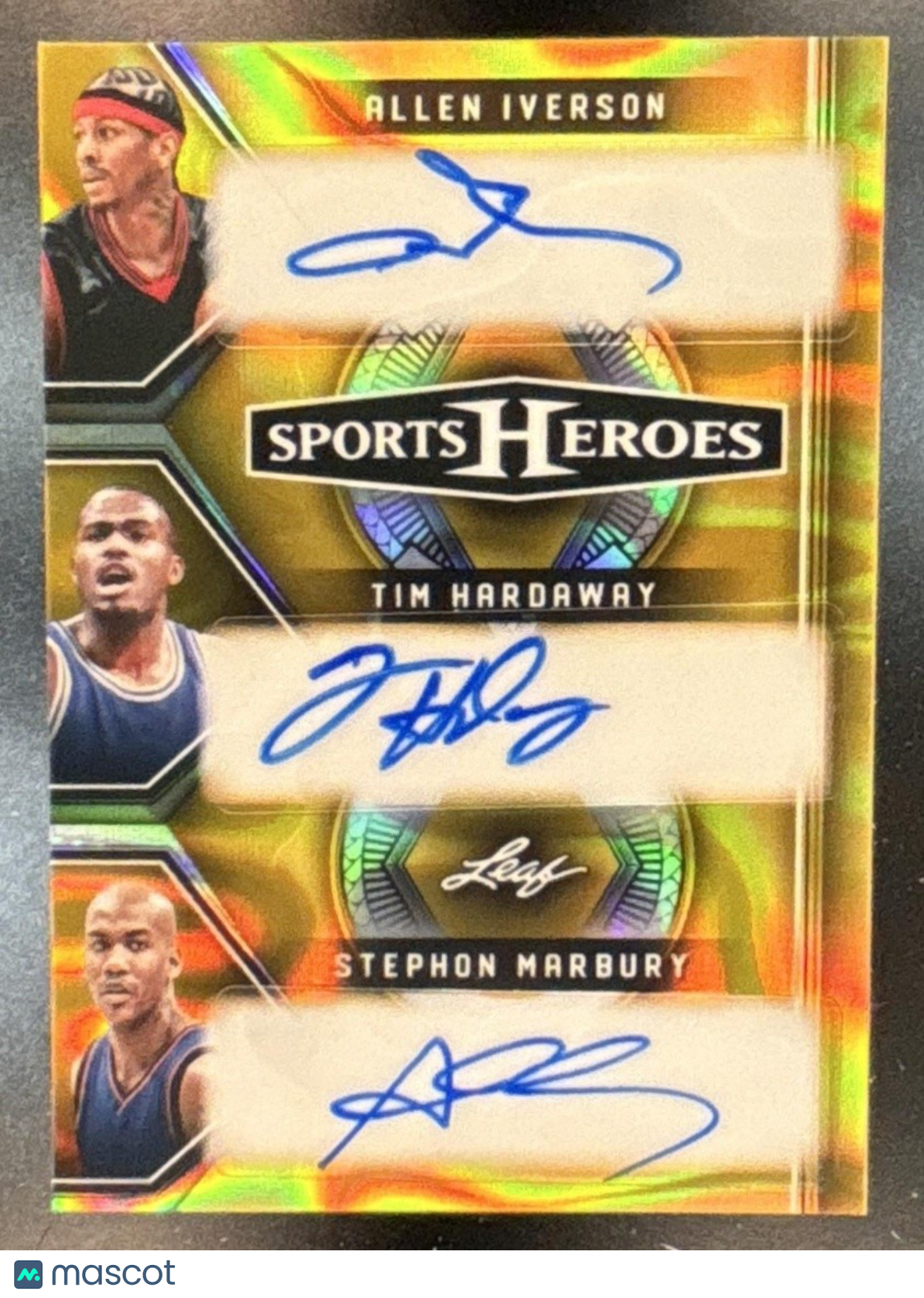 2025 Leaf Metal Sport Heros Allen Iverson Tim Hardaway Stephon Marbury Auto 1/1