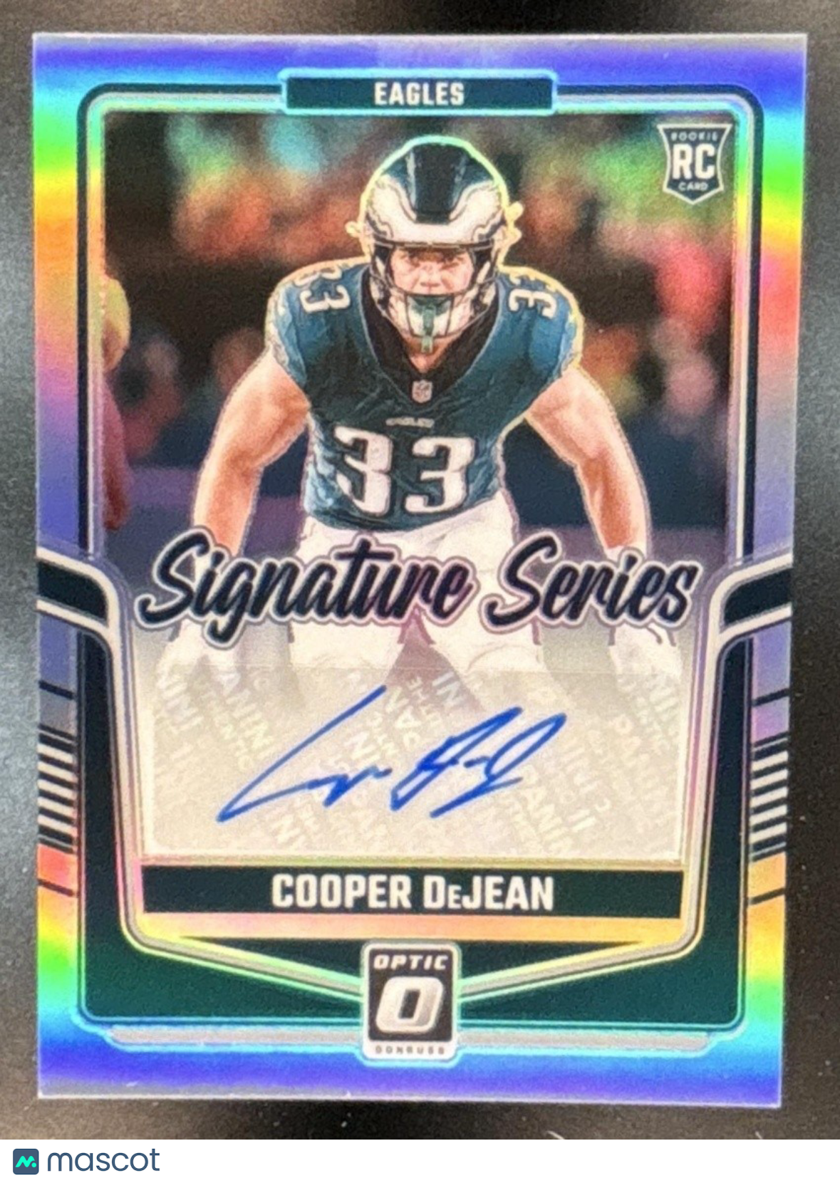 2024 Donruss Optic Cooper DeJean Signature Series Holo RC Auto Eagles
