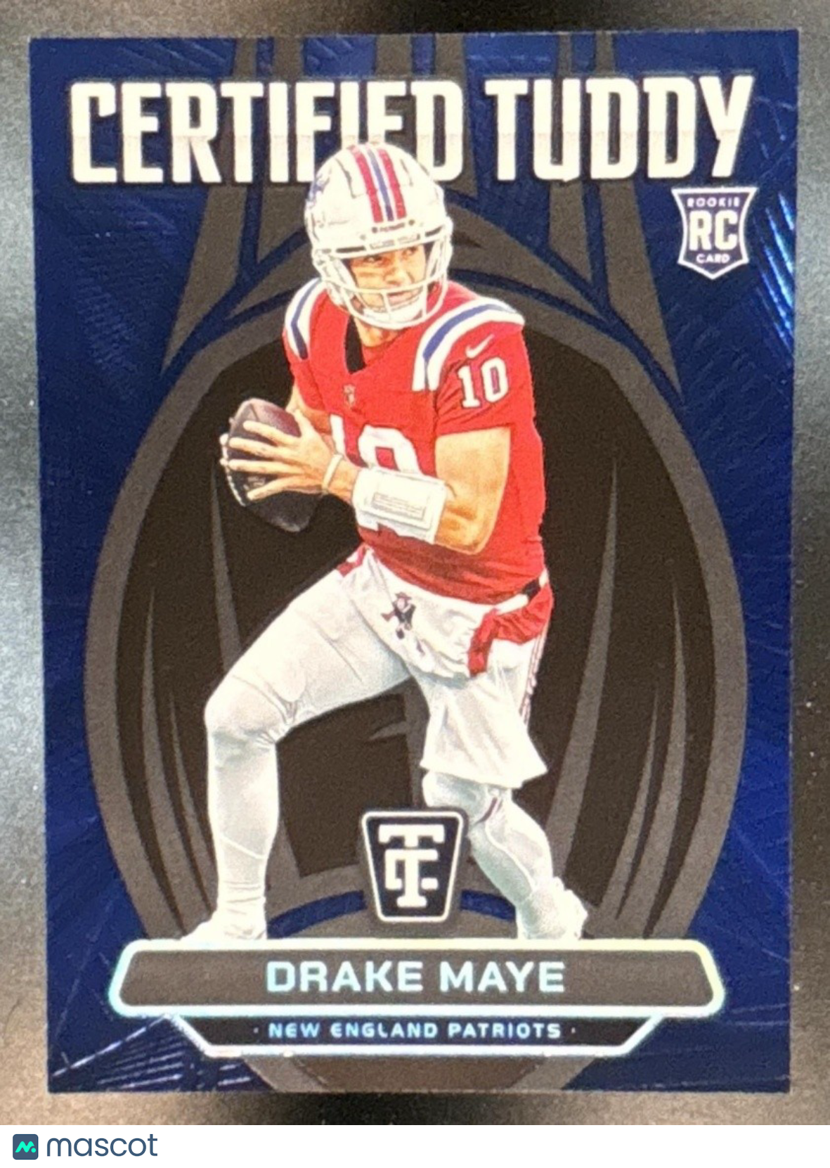 2024 Panini Totally Certified Drake Maye Tuddy Blue /199 #3 New England Patriots