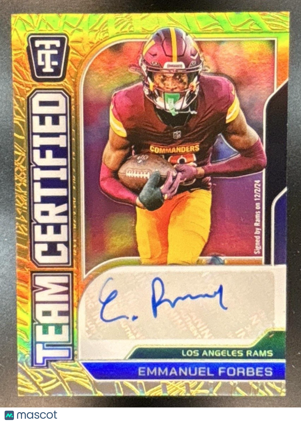 2024 Panini Totally Certified Emmanuel Forbes Auto Gold 10/10