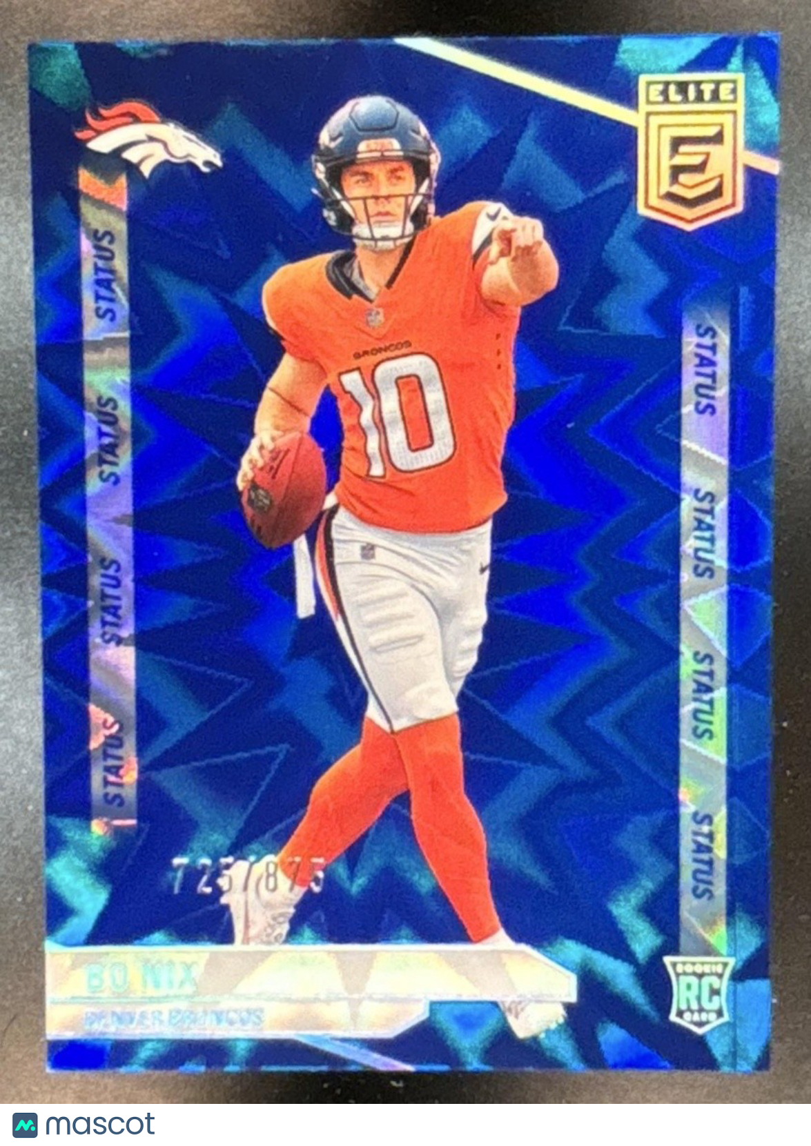2024 Panini Donruss Elite Bo Nix Status Explosion /875 #175 RC Denver Broncos