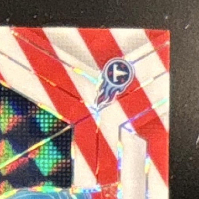 2025 Mosaic Cam Ward Red and White Stripe Prizm #382 RC Tennessee Titans