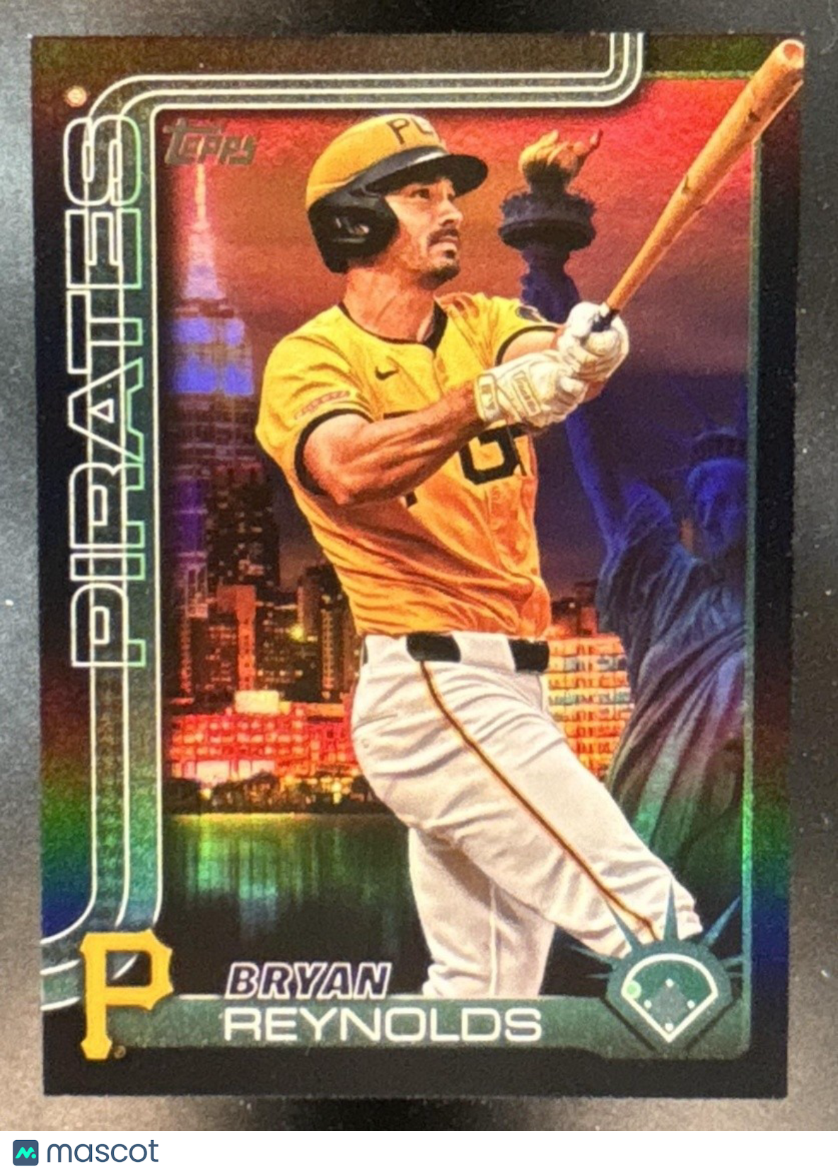 2025 Topps Bryan Reynolds Big Apple Black Foil /10 #638 Pittsburgh Pirates
