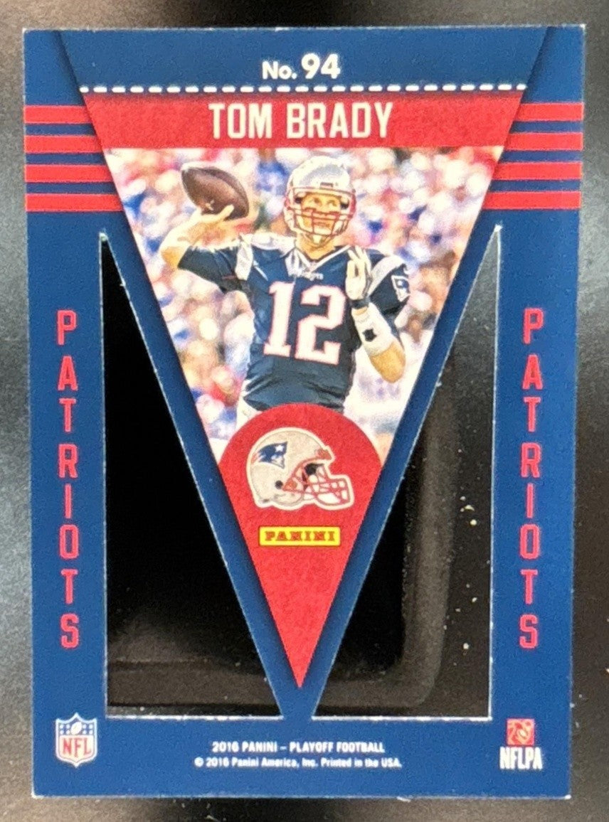 2016 Panini Playoff Tom Brady Pennants #94 New England Patriots