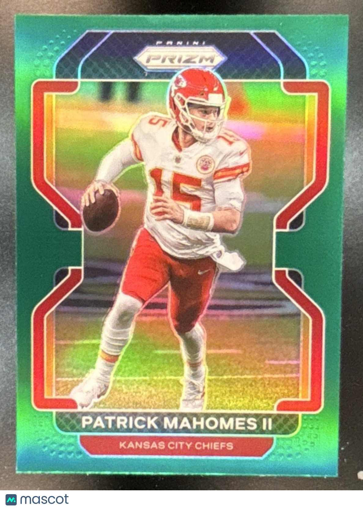 2021 Panini Prizm Patrick Mahomes II Green #190 Kansas City Chiefs