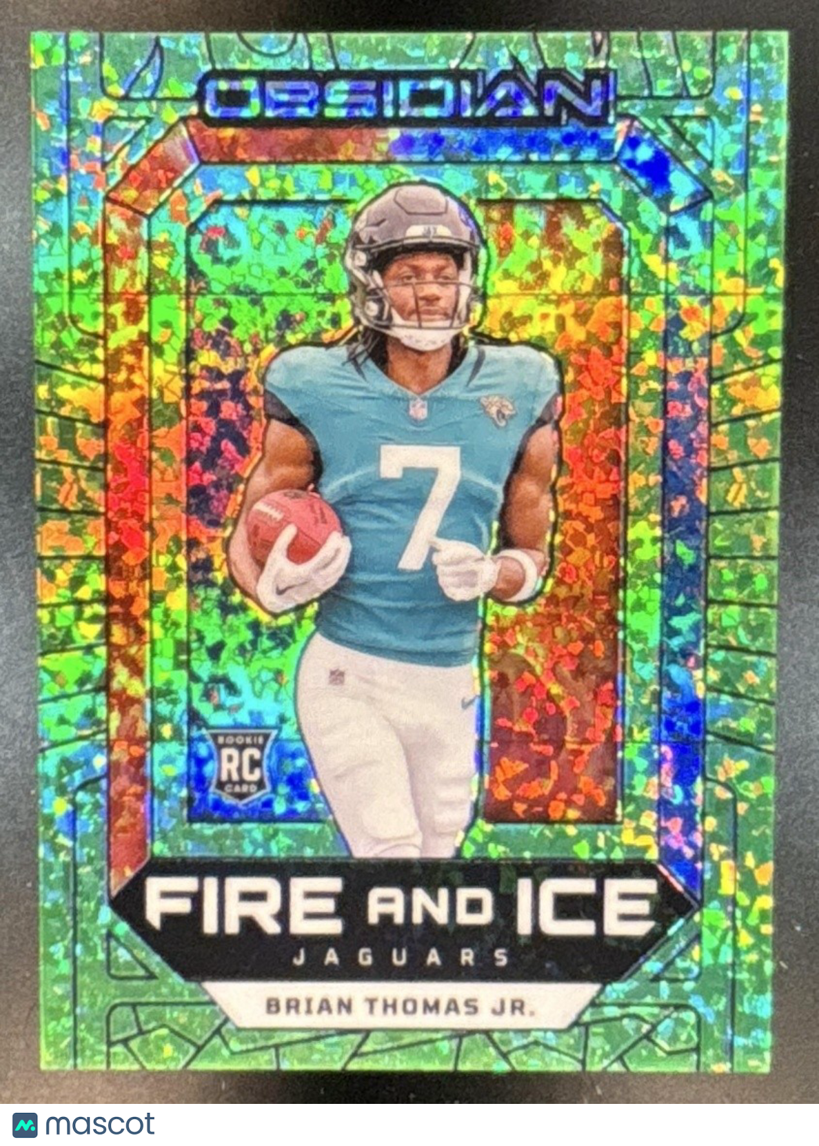 2024 Panini Obsidian Brian Thomas Jr. Fire and Ice Jade 6/6 #12 RC Jaguars