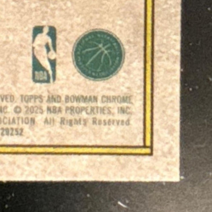 2025-26 Bowman Dylan Harper ROY Favorites Chrome Refractor RC San Antonio Spurs