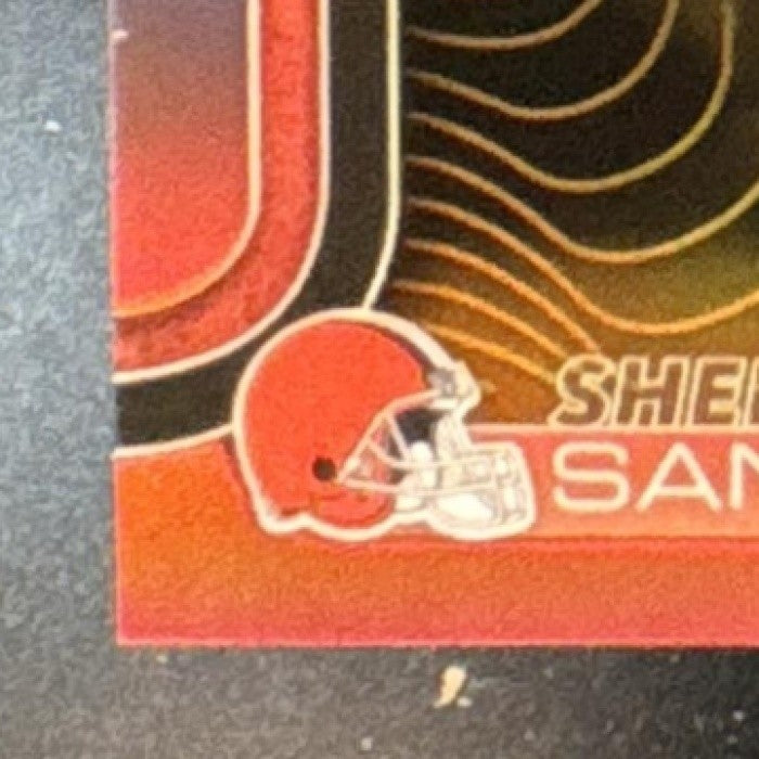 2025 Topps Chrome Shedeur Sanders Rookie Etch Variation Gold /50 #315 RC Browns