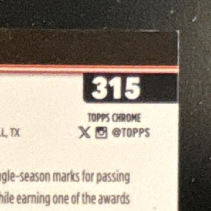 2025 Topps Chrome Shedeur Sanders Rookie Etch Variation Gold /50 #315 RC Browns