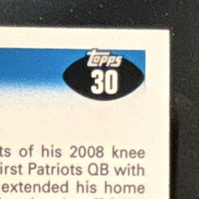 2010 Topps Tom Brady Gold 1940/2010 #30 New England Patriots