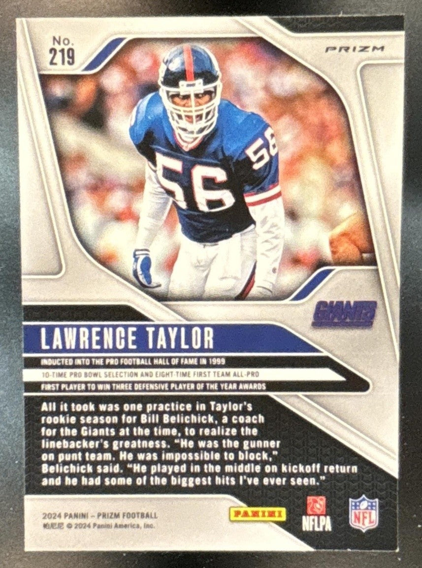 2024 Panini Prizm Lawrence Taylor Red White and Blue #219 New York Giants