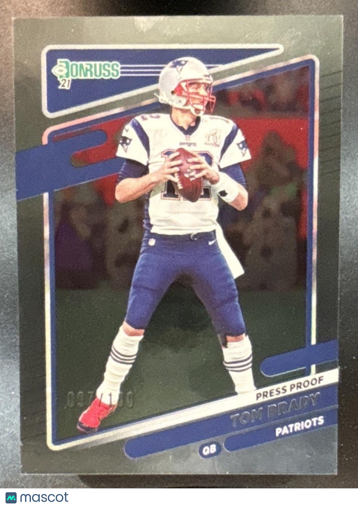 2021 Panini Donruss Tom Brady Press Proof Silver /100 #2 New England Patriots