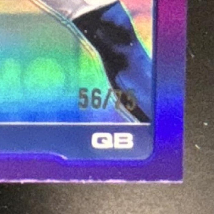 2025 Topps Chrome Jaxson Dart Purple Refractor /75 #306 RC New York Giants