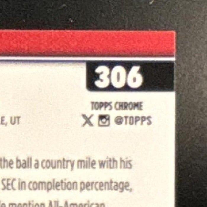2025 Topps Chrome Jaxson Dart Purple Refractor /75 #306 RC New York Giants