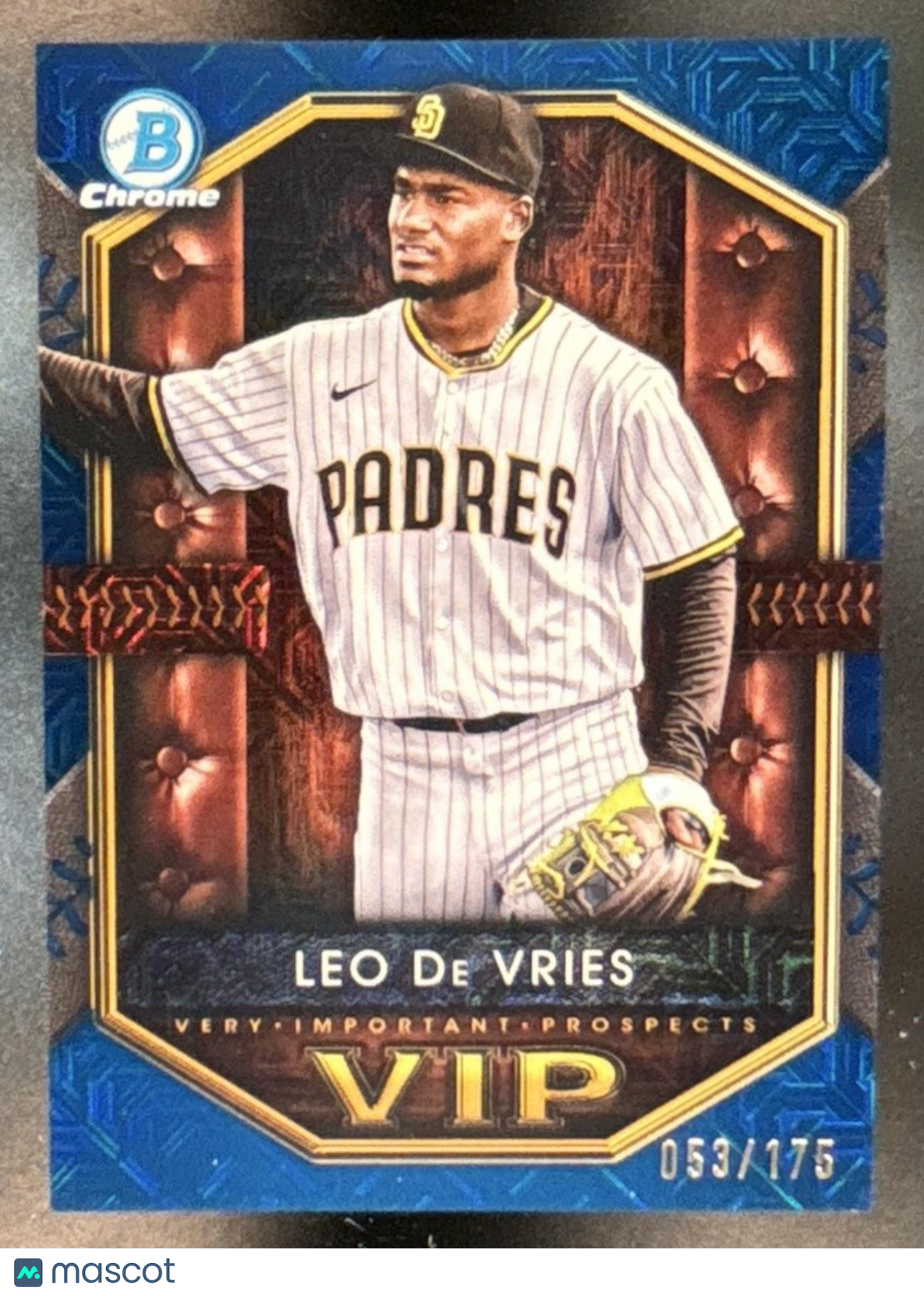 2025 Bowman Leo De Vries Very Important Prospects Chrome Mega Box Navy /175
