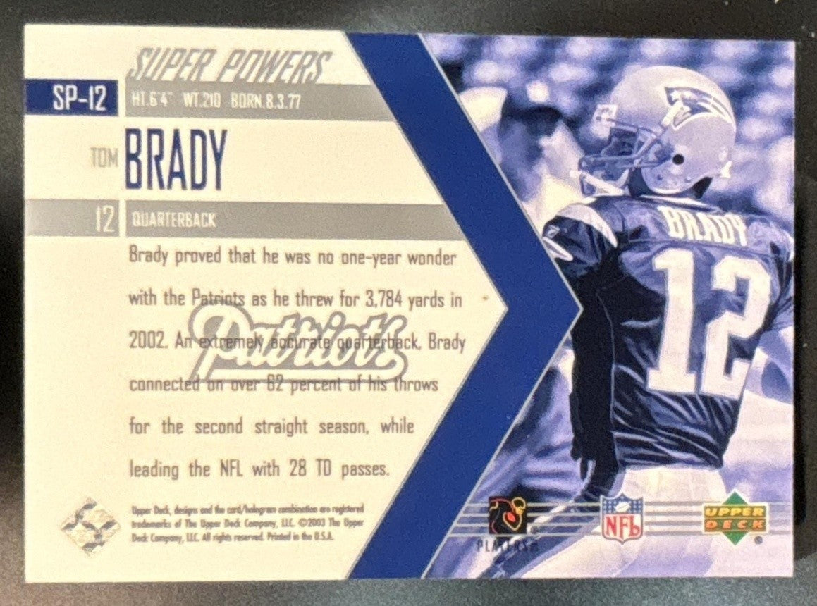 2003 Upper Deck Tom Brady Super Powers #SP-12 New England Patriots