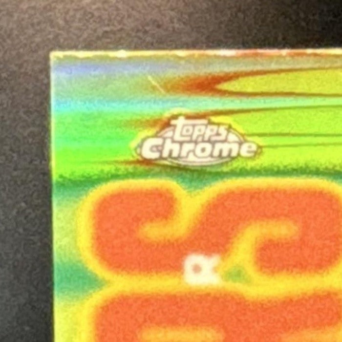 2025 Topps Chrome Omarion Hampton Power Players Yellow /275 RC Chargers