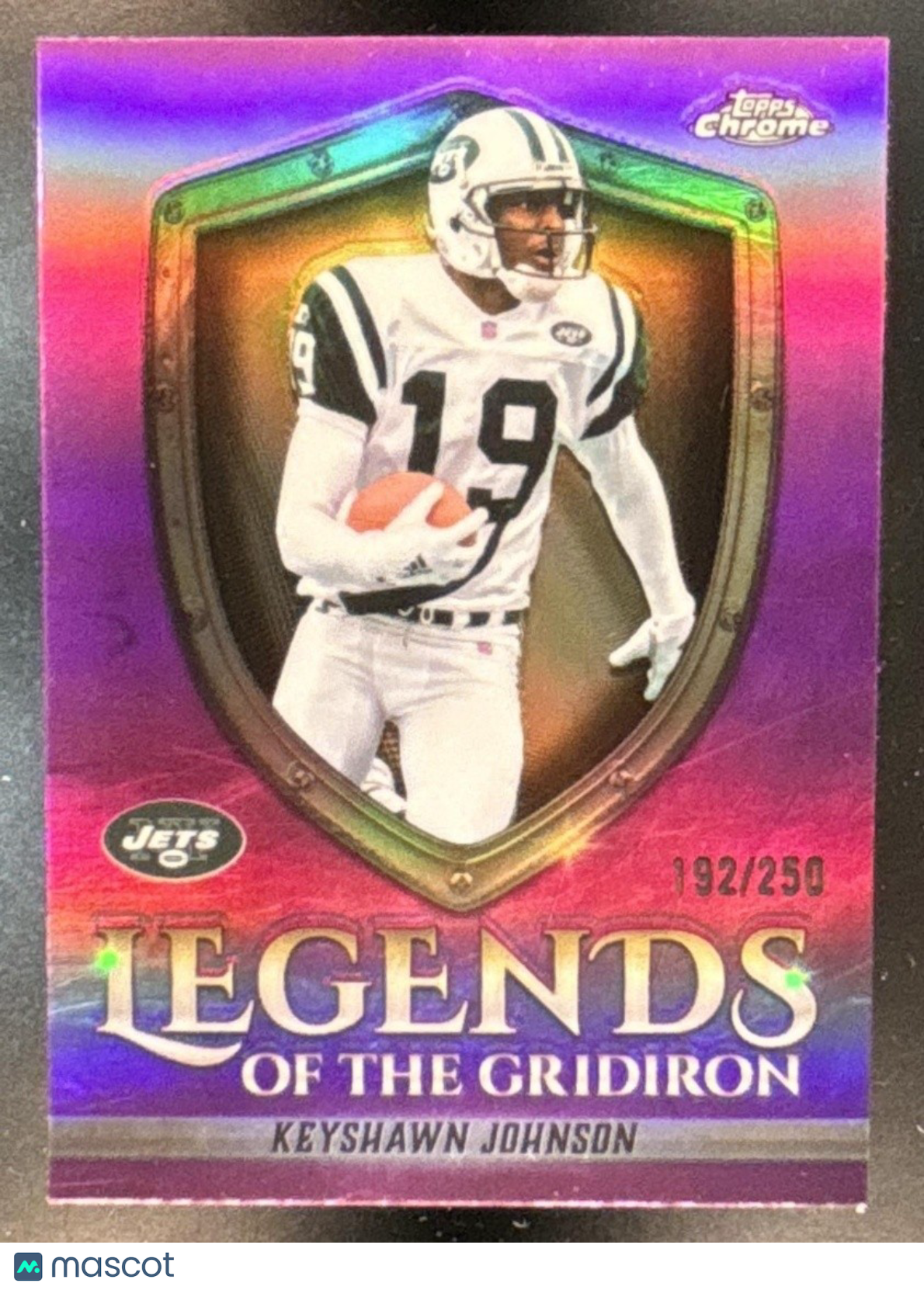 2025 Topps Chrome Keyshawn Johnson Legends of the Gridiron Pink /250 Jets