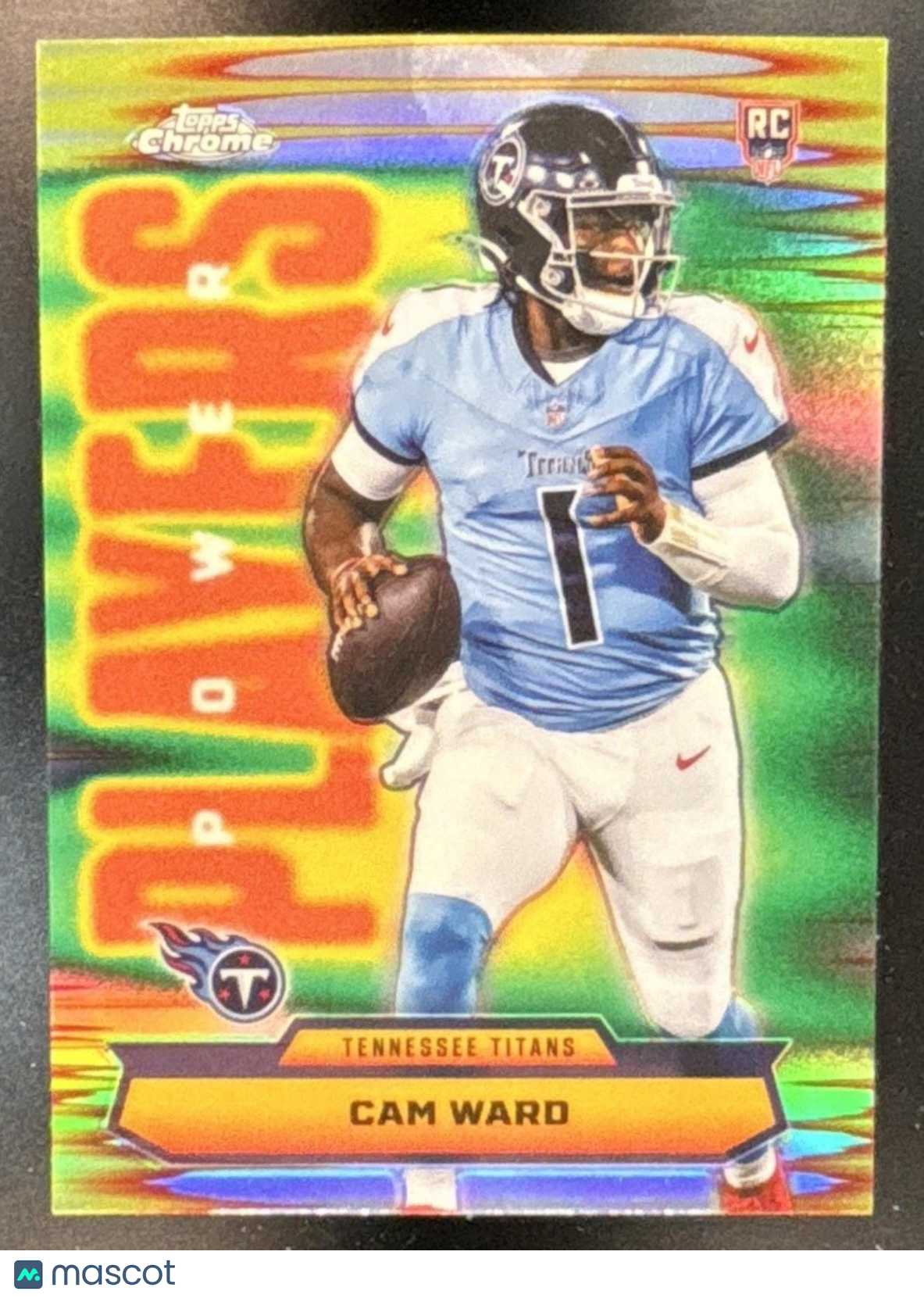 2025 Topps Chrome Cam Ward Power Players Refractor #PP-8 RC Tennessee Titans