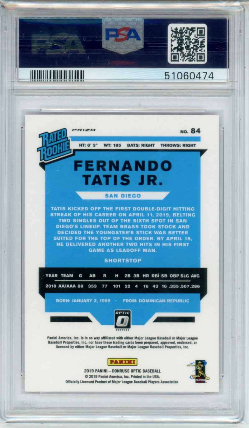 2019 Panini Donruss Optic Fernando Tatis JR.