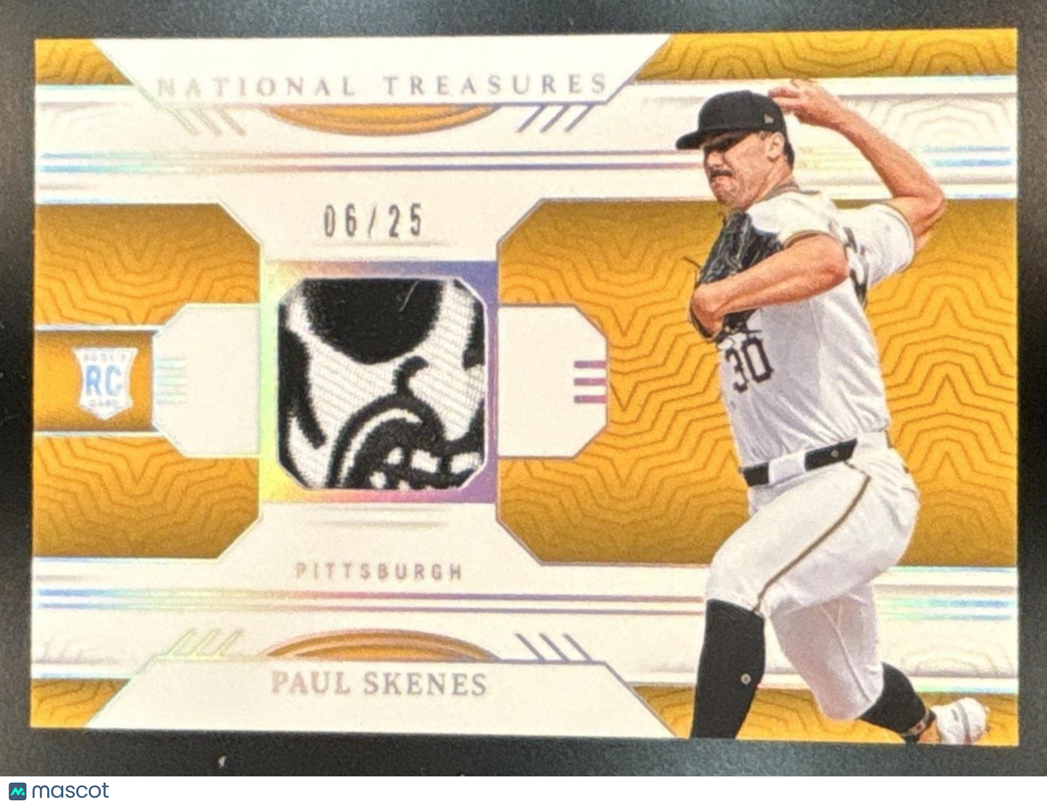 2024 National Treasures Paul Skenes Game Gear Swatches /25 RC Pirates