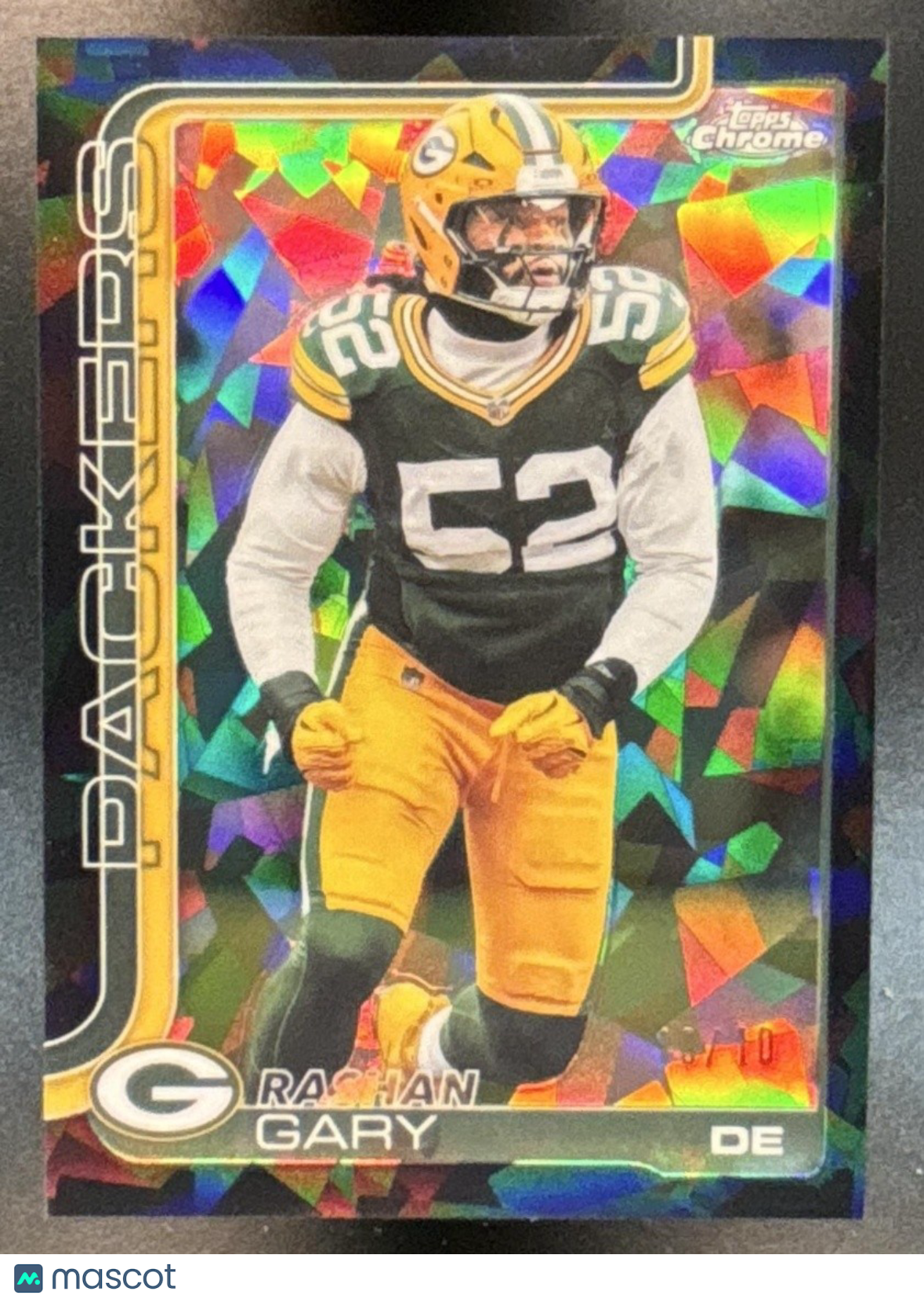 2025 Topps Chrome Sapphire Rashan Gary Black /10 #111 Green Bay Packers