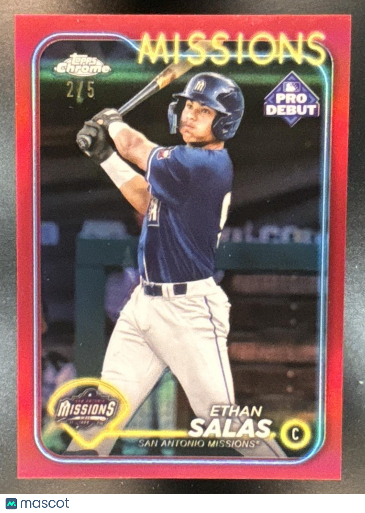 2024 Topps Pro Debut Ethan Salas Chrome Red Refractor /5 #PDC-153