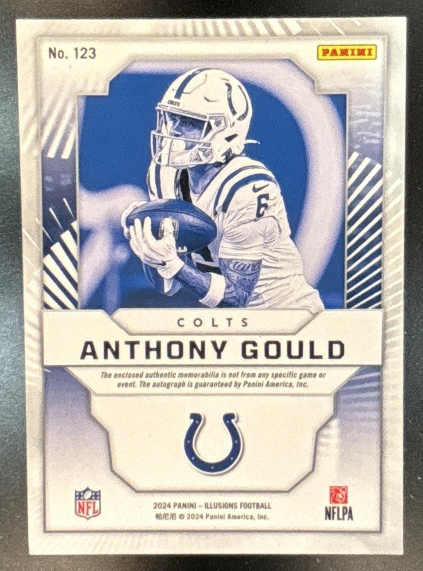 2024 Illusions Anthony Gould First Impressions Auto Mem /199 #123 MEM RC Colts