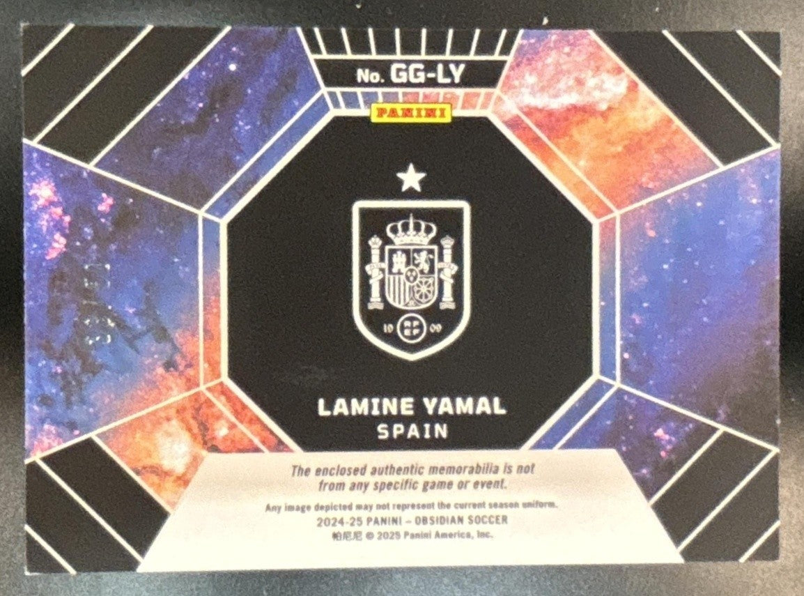 2024-25 Panini Obsidian Lamine Yamal Galaxy Gear Electric Etch Purple /50 Spain