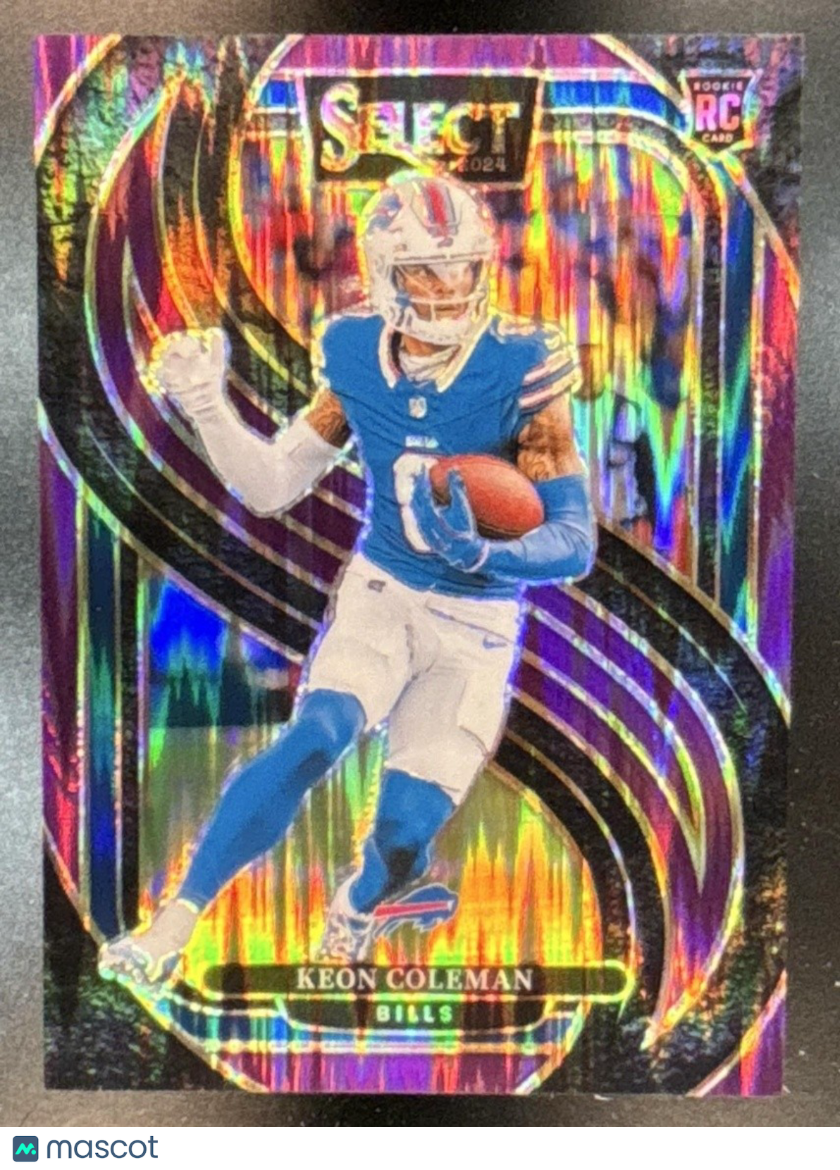 2024 Panini Select Keon Coleman Premier Purple Shock /360 #153 RC Buffalo Bills