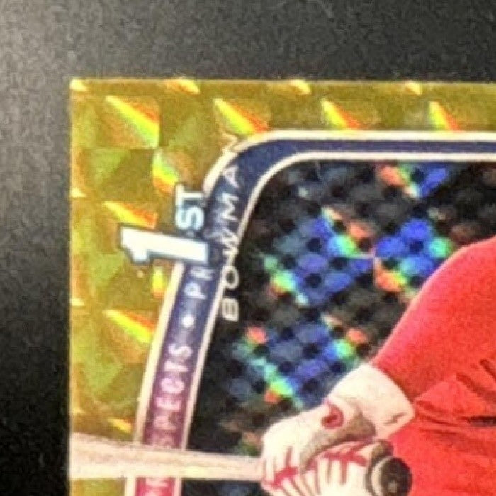2025 Bowman Kevyn Castillo Chrome Gold Geometric /50 1st Prospect Angels