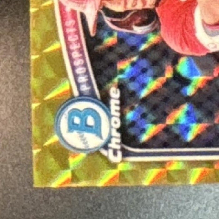 2025 Bowman Kevyn Castillo Chrome Gold Geometric /50 1st Prospect Angels