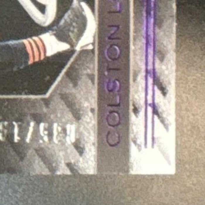 2025 Panini Black Colston Loveland Patch Auto Royal /199 MEM RC Chicago Bears