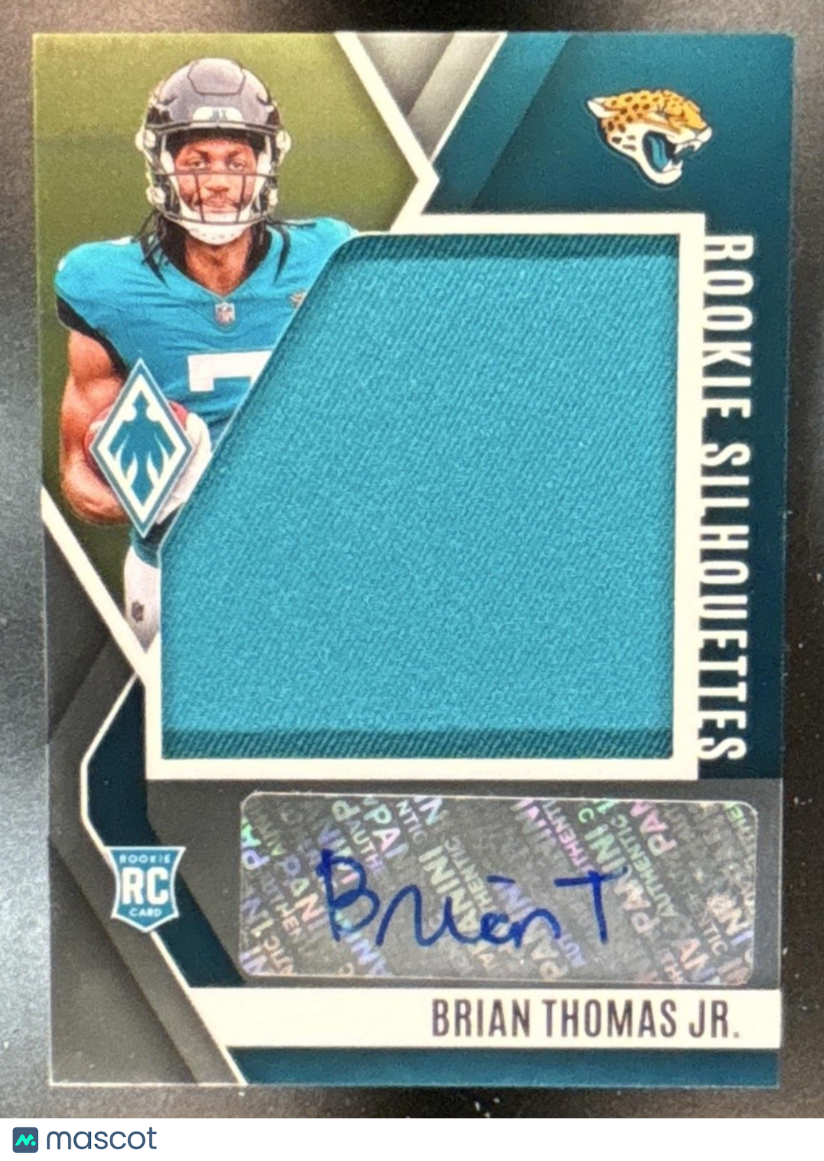 2024 Panini Phoenix Brian Thomas Jr. Rookie Silhouettes /99 MEM RC Auto Jaguars