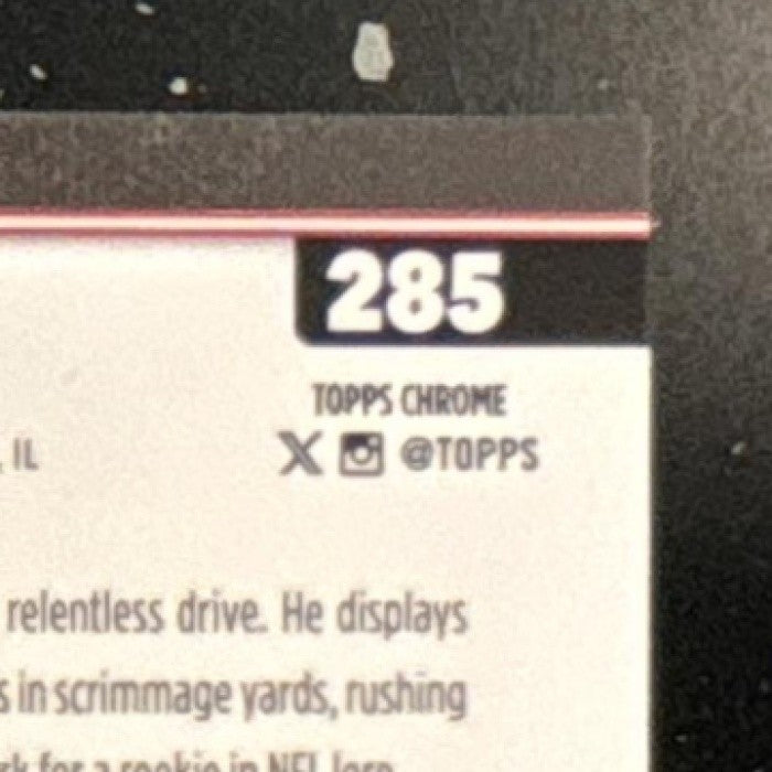 2025 Topps Chrome Sapphire Bucky Irving Gold /50 #285 Tampa Bay Buccaneers