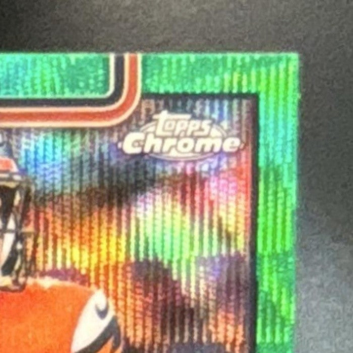 2025 Topps Chrome Bo Nix Green Wave Refractor /99 #88 Denver Broncos