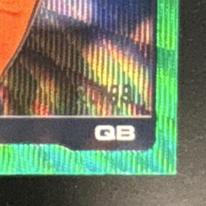 2025 Topps Chrome Bo Nix Green Wave Refractor /99 #88 Denver Broncos
