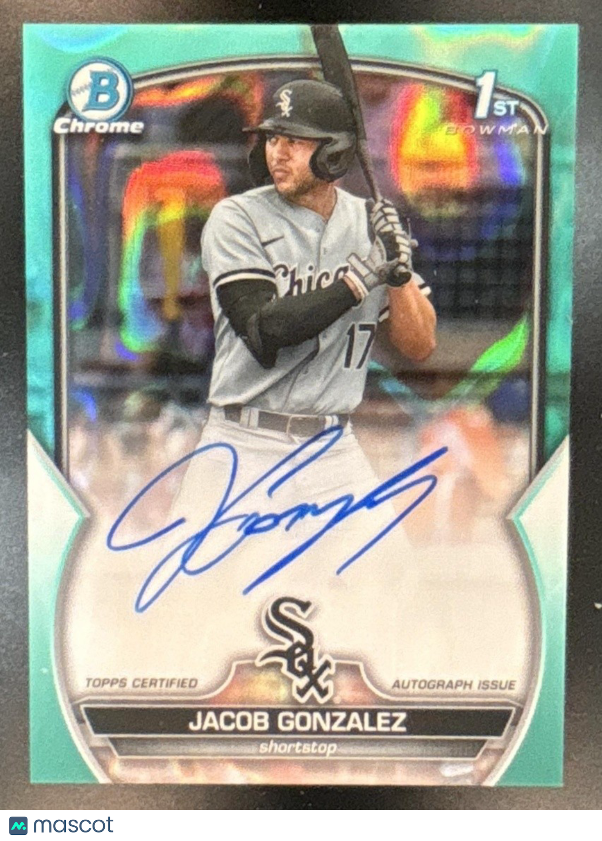 2023 Bowman Draft Jacob Gonzalez Chrome Auto Aqua Lava /199 1st Prospect