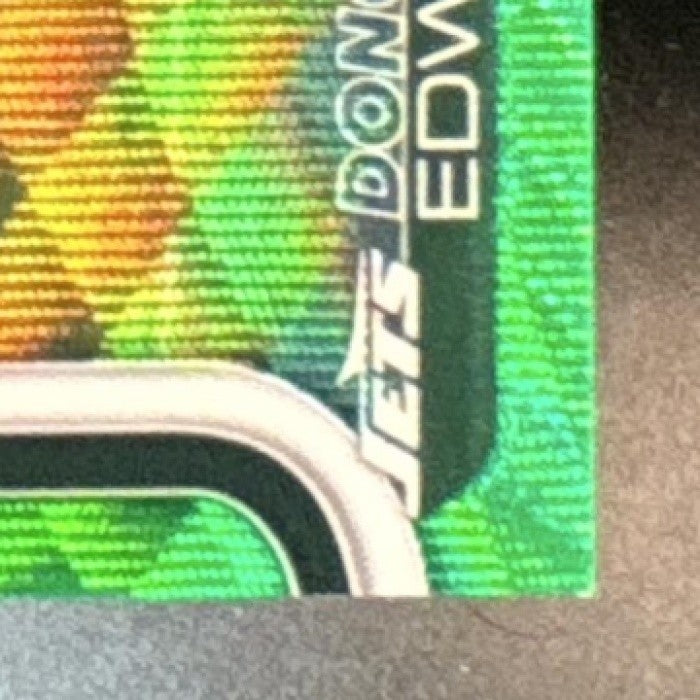 2025 Topps Chrome Donovan Edwards Green Wave Refractor /99 #392 RC New York Jets