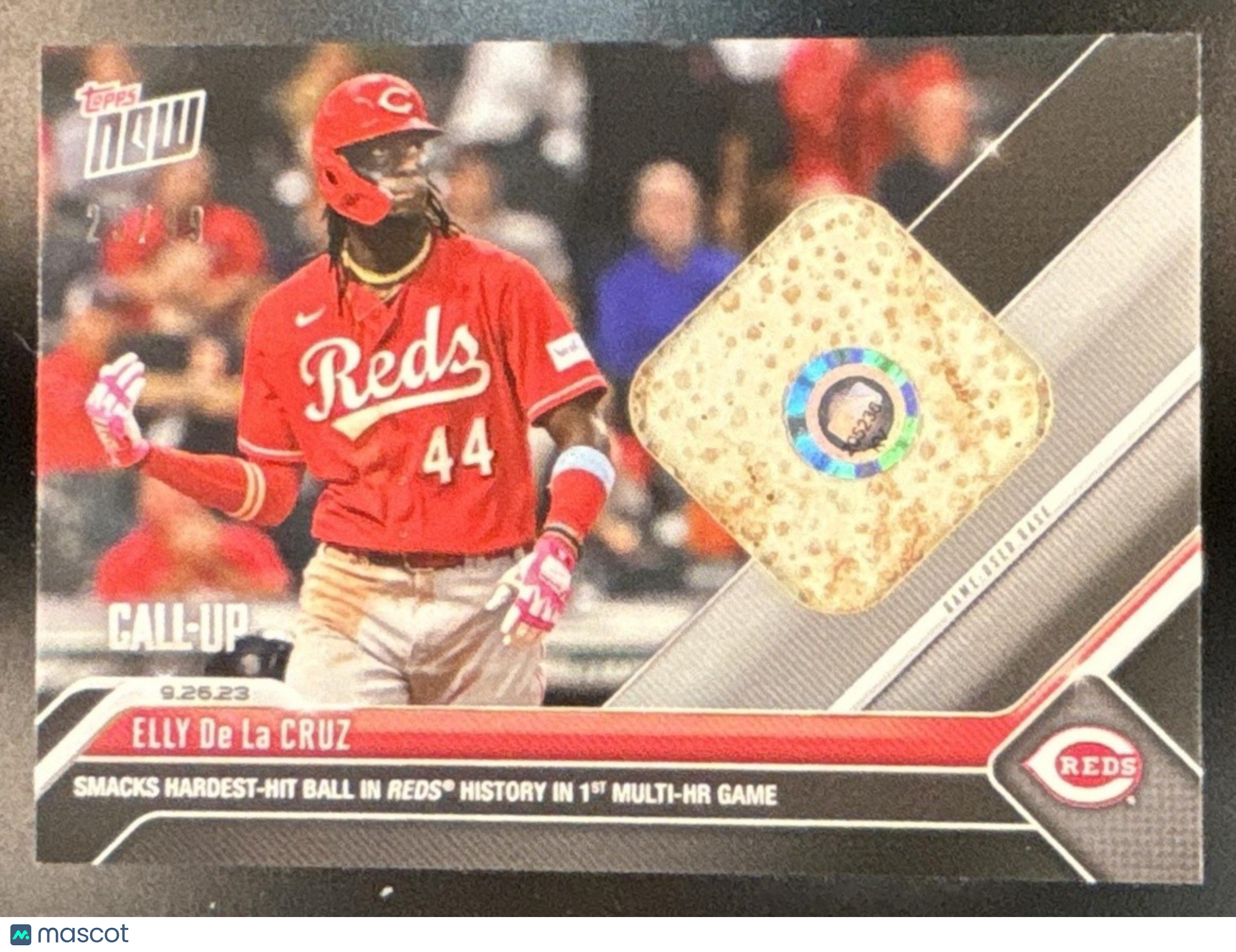 2023 Topps Now Elly De La Cruz Relics Full Color /99 #921A Cincinnati Reds