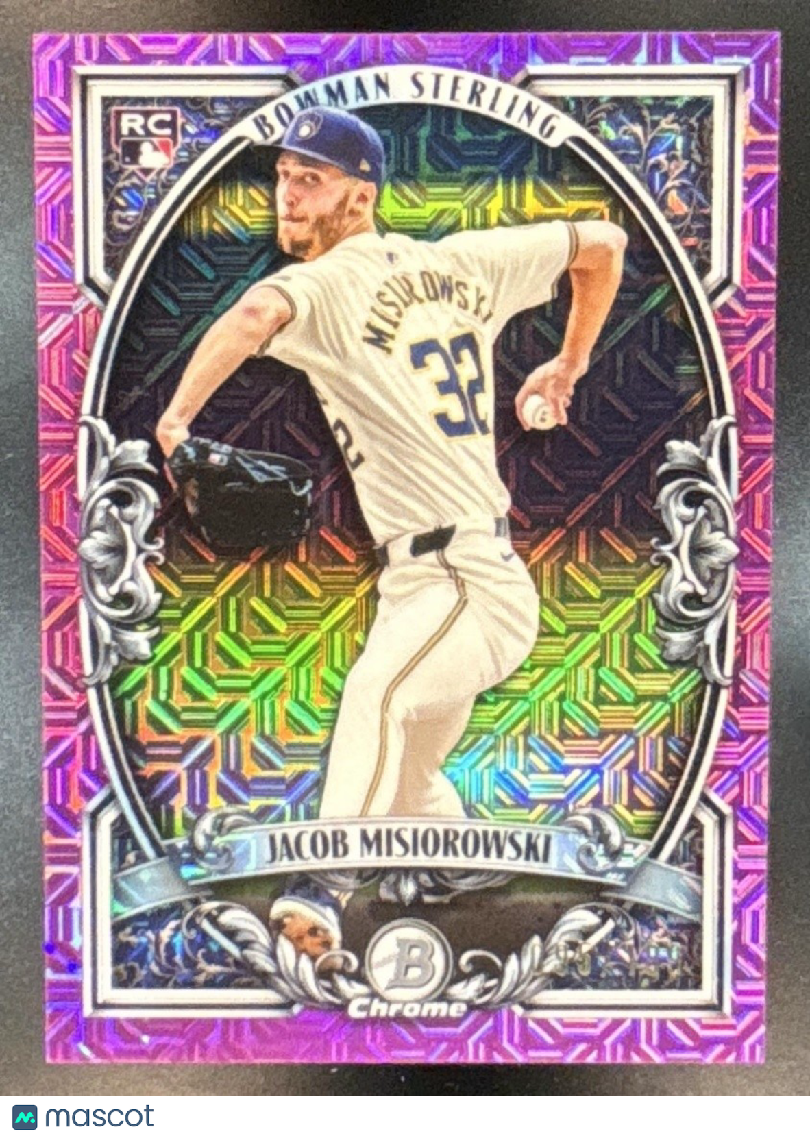 2026 Bowman Mega Box Jacob Misiorowski Sterling Chrome Pink Mojo /199 Brewers
